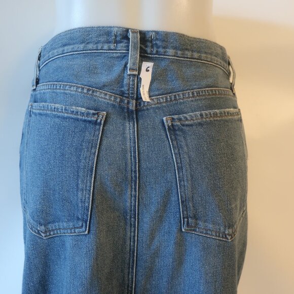 NWT Womens Agolde Blue Long Maxi Denim Leif Skirt 25 * - Picture 10 of 13